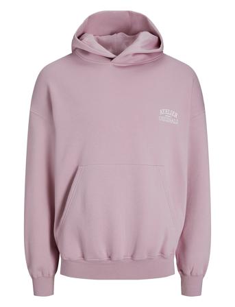 Jorsantorini Graphic Sweat Hood Sn Tops Sweatshirts & Hoodies Hoodies Pink Jack & J S