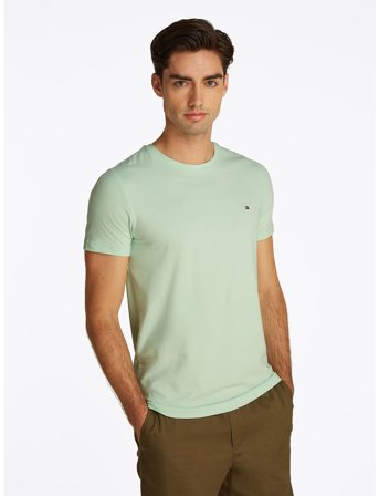 Tommy Hilfiger Stretch Slim Fit Tee - Green - L