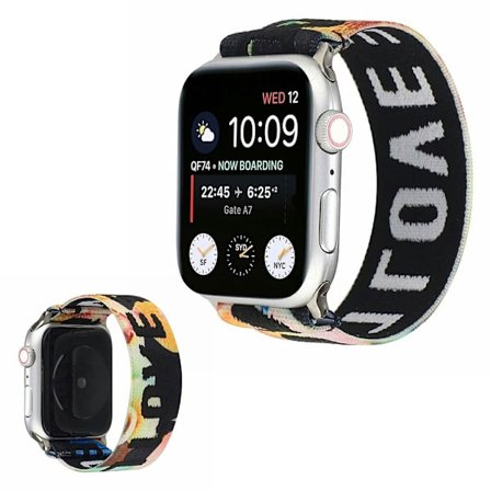 Apple Watch Series 6 / 5 40mm klæde mønster rem - Love Colorful Background