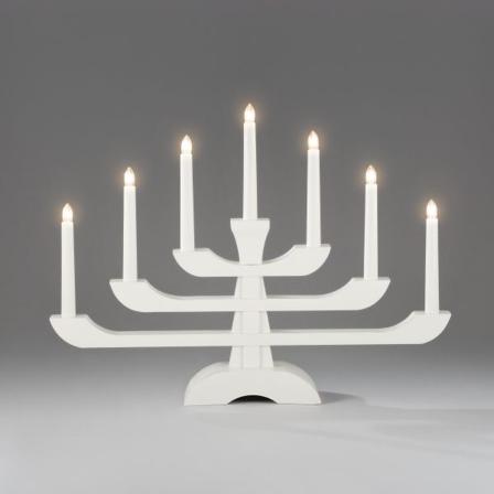Konstsmide 2531-210 Elektrisk lysestake 7 lys Hvit, Belysning