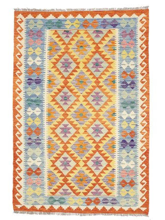 Kilim Afghan Old Style Rug Oriental Orange/Grey (Wool, )
