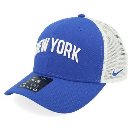Nike MLB - MLB Azul trucker Boné - New York Mets Dri-fit Rise Rush Blue/Natural Trucker - Nike @ Hatstore