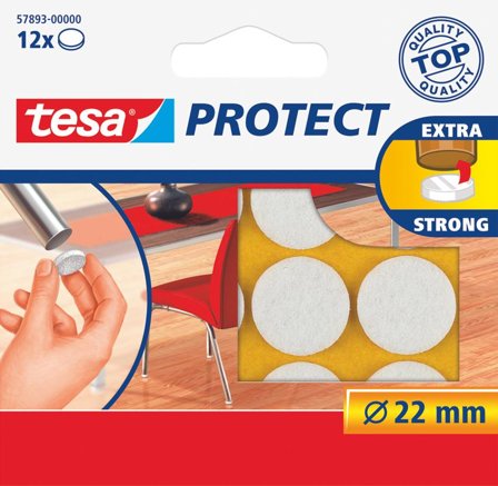Tesa Filtbrikker TESA Ø22mm hvit (12)