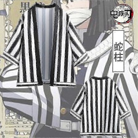 Anime Kimono Haori Yukata Cosplay Kappe Kompatibel med Demon Slayer Fans