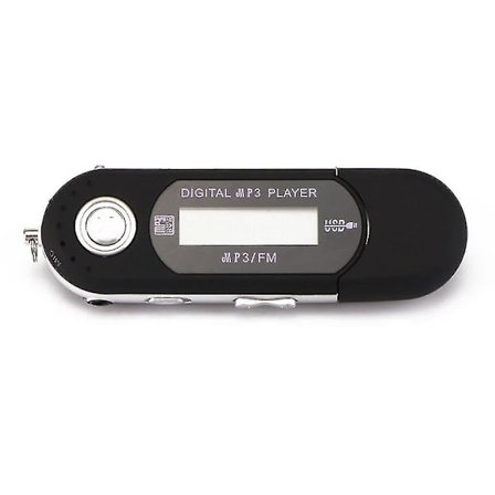 Bærbar USB mp3-afspiller med sort digitalt LCD-display