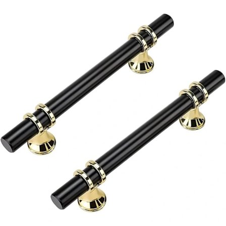 5 kpl Vintage Vetimet 96mm Musta Huonekaluvetimet Kulta Laatikon Vetimet