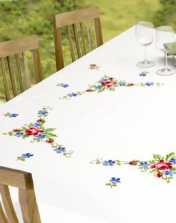 Broderikit Duk Rosor och violer