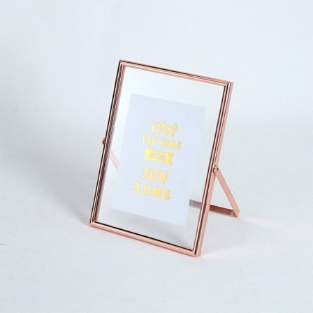 Fotoram i glas Bildhållare ROSE GOLD 6IN