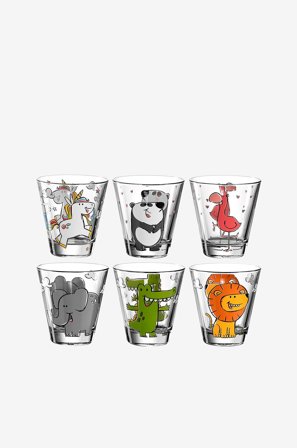 Leonardo - Tumblerglass BAMBINI 6-pk - Flerfarget - Drikkeglass - Fra Homeroom