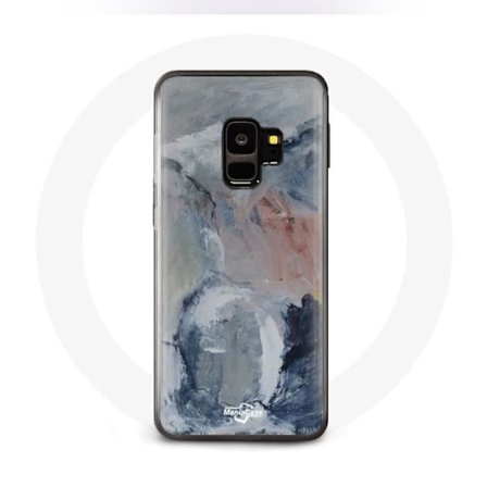 Fodral - Samsung - Galaxy S9 Plus - Mjuk - Grå - Abstrakt textur