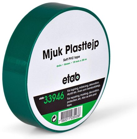 etab 33946 Plasttape blød, PVC, 20 m sort, 50 mm, Maskintilbehør & forbrugsvarer