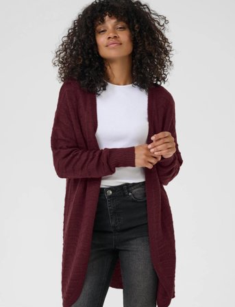 Kaffe Kaemria Knit Cardigan - Burgundy - S