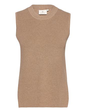 Kamiara Knit Vest Brown Kaffe