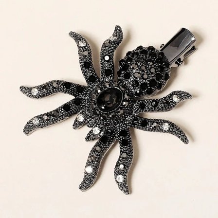 Black Rhinestone Hair Clips Bangs Side Hair Barrettes