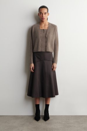 COS Women's Canotta In Cashmere in Marrone
