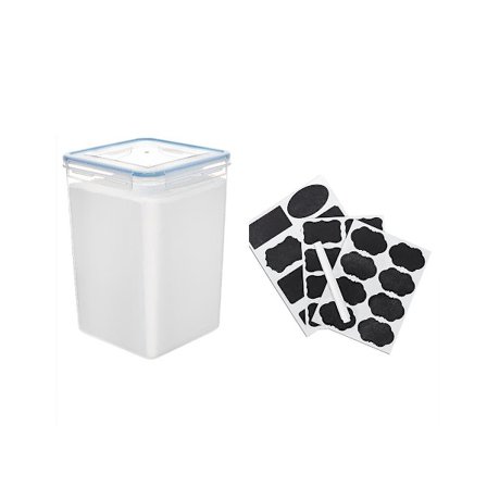 Mel og sukkerbeholder med (6,5 liter hver) - Lufttett kjøkken og pantry bulk matlagring blå