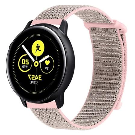 20 mm klockarmband med nylonögla för Samsung Galaxy Watch - Ljusrosa Rosa