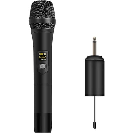 Depusheng W1 Uhf trådlöst mikrofonsystem Handhållen Led Mic Uhf-högtalare