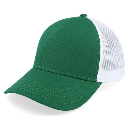 American Needle - Grön trucker Keps - Blank Brush Twill Valin White/Emerald Trucker @ Hatstore