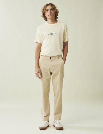 Lexington Clothing Classic Elasticated Pants - Beige - XL