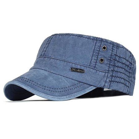 Militær caps i bomull for menn Cadet Hat Trucker Dad Hat