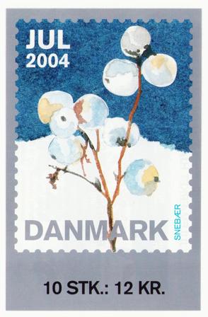 Danmark - julmärkehæfte 2004 - 10 mærker - julmärkeark takket
