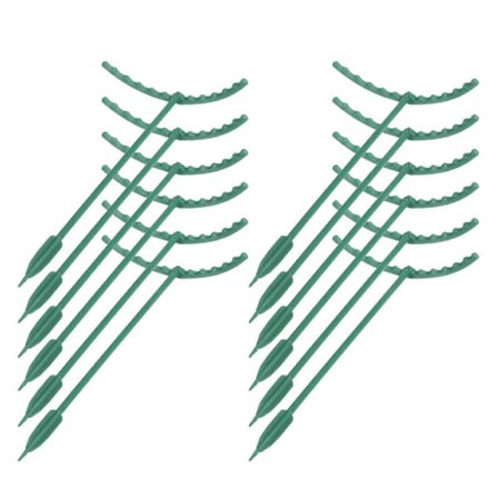 Gjenbrukbar plantestøtte i plast, halvsirkelformet, enkel å bruke for hage, gårdsplass og balkong