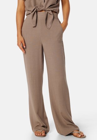 Pieces Pcvinsty HW Linen Pant Fossil Klær