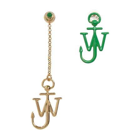 JW Anderson, Asymmetrical earrings Geel, unisex, Maat:ONE Size