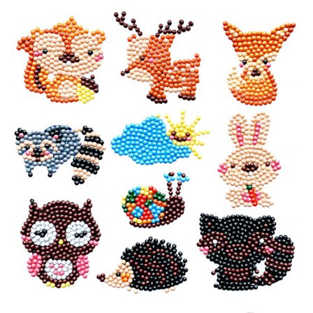 2 Set Diamond Painting Klistermärkesset för Barn, Diamond Painting