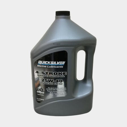Olio semisintetico per 4 tempi Quicksilver 4-Stroke Marine Outboard Oil SAE 25W-40, 4 litri