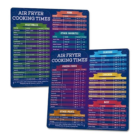 2st Air Fryer Sticker Magnetisk Sticker Air Fryer Schema