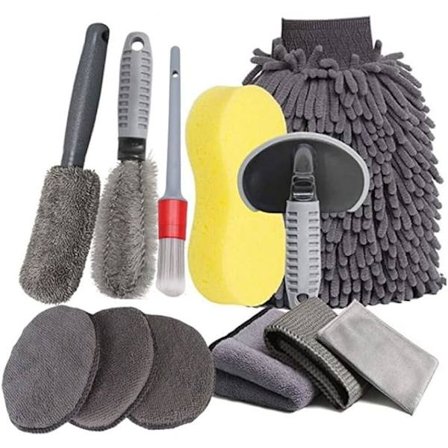 Biltvätt Vante Bilvård Polering Vaxning Svamp Hjulnav Borste