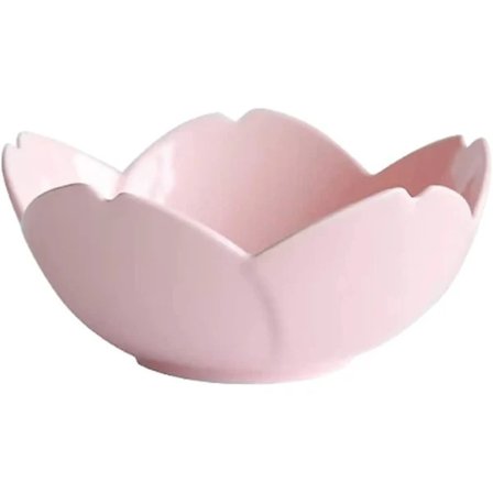 [CA] Keramisk salatskål serveringsskål keramisk fruktskål blandeskål pasta dessert frokostblanding snacks skål 6 tommer rosa (1 stk)