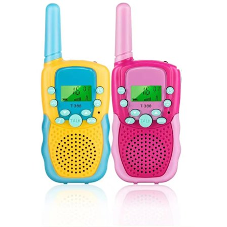 Walkie Talkie Barn 8 Kanaler VOX LCD-skärm 3KM, 2-pack