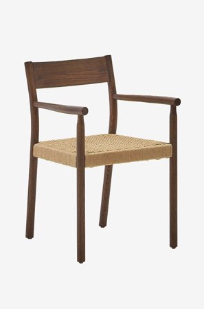 Kave Home - Stol Yalia - Brun - Stole med armlæn - Fra Homeroom