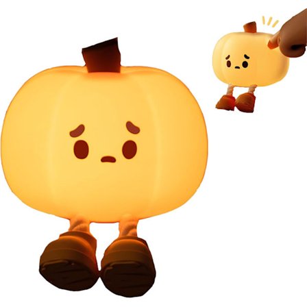 Pumpalykt, nattlampe, silikon fidget-leke, pumpadekorasjon for skrivebord og hjem for kvinner og barn