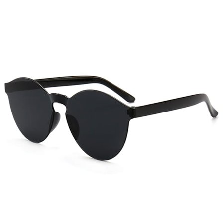 Svarta Kantlösa Solglasögon Mörkt Glas