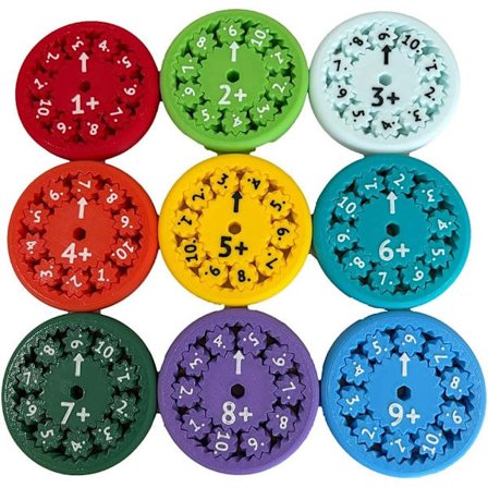 Et sæt nye MATH FIDGET SPINNERS Matematik Fingertip Gyro Undervisning Oplysning Legetøj
