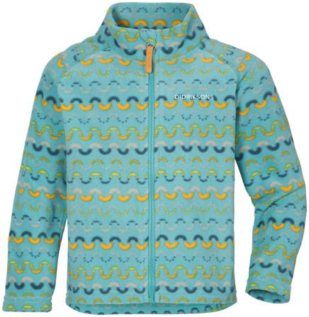 Didriksons Monte Printed Kids' Full Zip 6 Children Mid layer tops Blue 130