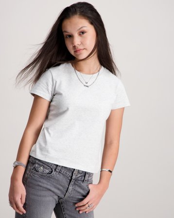 Gina Tricot Young Y scandi basic tee Gris T-shirts Fille - Kids Brand Store