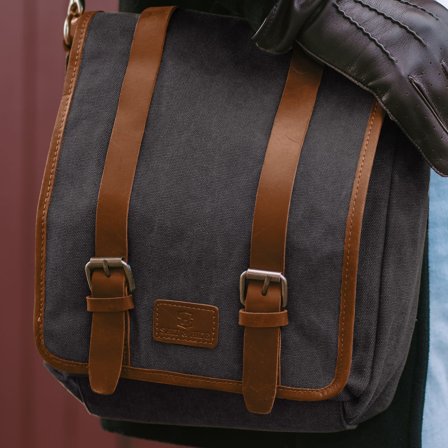 Šedá a svetlo hnedá taška cez rameno Sergio pre mužov - Messenger tašky