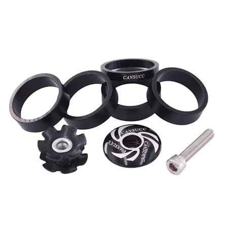 MTB Road Bike 1-1/8 tum Headset Spacer Cykelgaffelbrickor med cap Headset Stjärnmutter