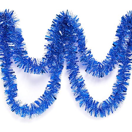 10 stk. blå metallisk glitter twist-girlander