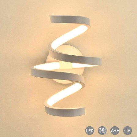 18W LED Spiral Væglampe Stue Seng Soveværelse Gang Lys
