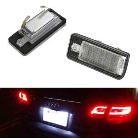 Passar Audi LED-nummerskyltsbelysning A3/A4/A6/A8/Q7/RS4/RS6 nummerskyltsbelysning[YDE]