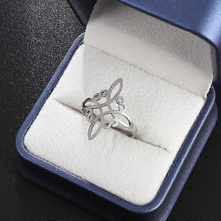 Häxknut Halsband Rostfritt Stål Magisk Knut Pagan Häxkonst Symboler Hänge Keltisk Knut Halsband Smycken Gåvor för Kvinnor