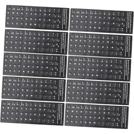 Tastaturklistremerker med bokstaver, lett å feste og fjerne for et rent tastatur