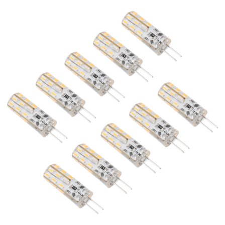 10 kpl G4 LED-lamppua 1,5 W DC12V Lämmin valkoinen 3000K 110LM Bi Pin -lamput LED kaapin valaistukseen pihalle