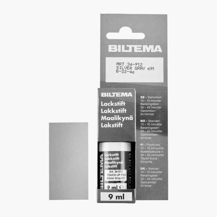 Lackstift silvergrå 691 9 ml - Biltema